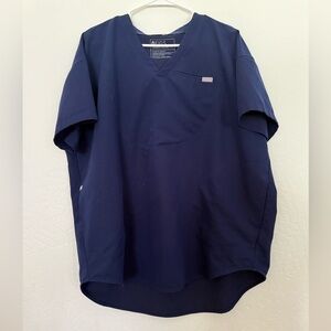 Figs Deep Blue Short Sleeve Tee